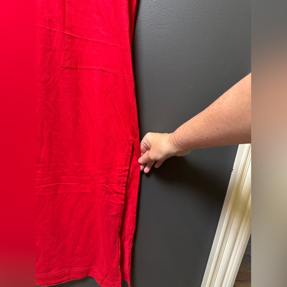Free People | FP Beach Drew Midi | Red | Twisted Sleeve | Medium | NWOT - Picture 6 of 9